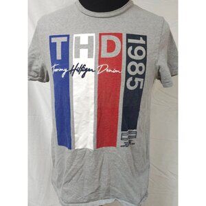 Tommy Hilfiger Denim Painter THD 1985 NYC Gray Red White Blue Medium T-Shirt
